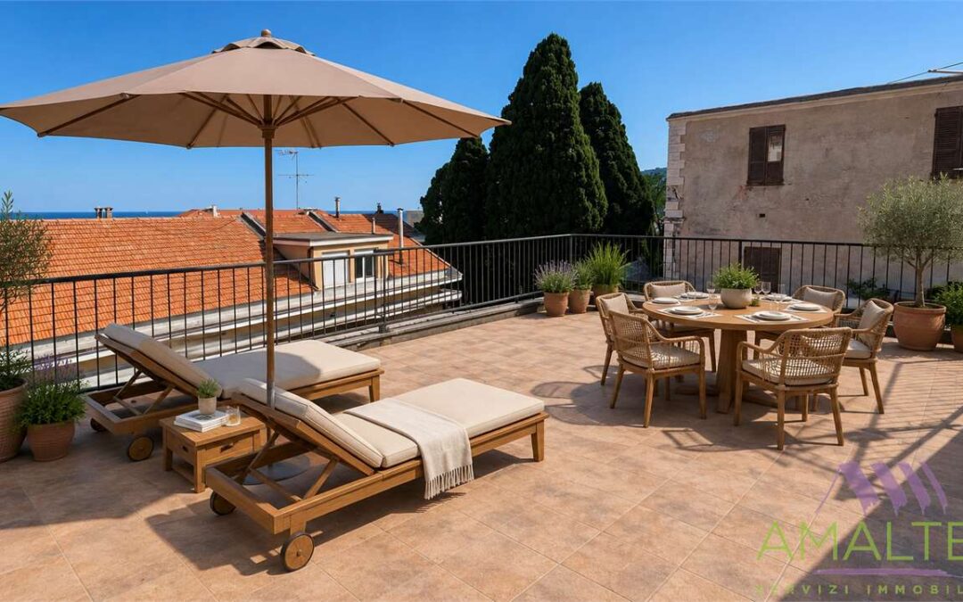 SPOTORNO – 300 mt dal mare con TERRAZZA di 45 mq